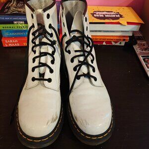 White patent leather docs